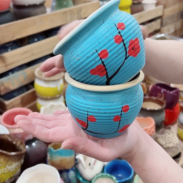 有孔，凑单福利满10元发货陶瓷多肉花盆！