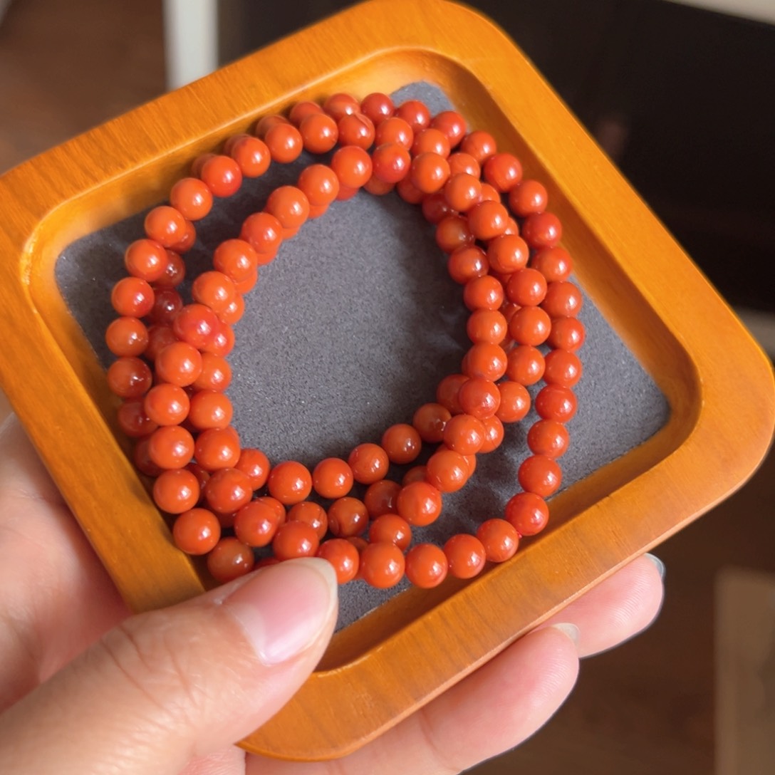 南红玛瑙手链未镶嵌