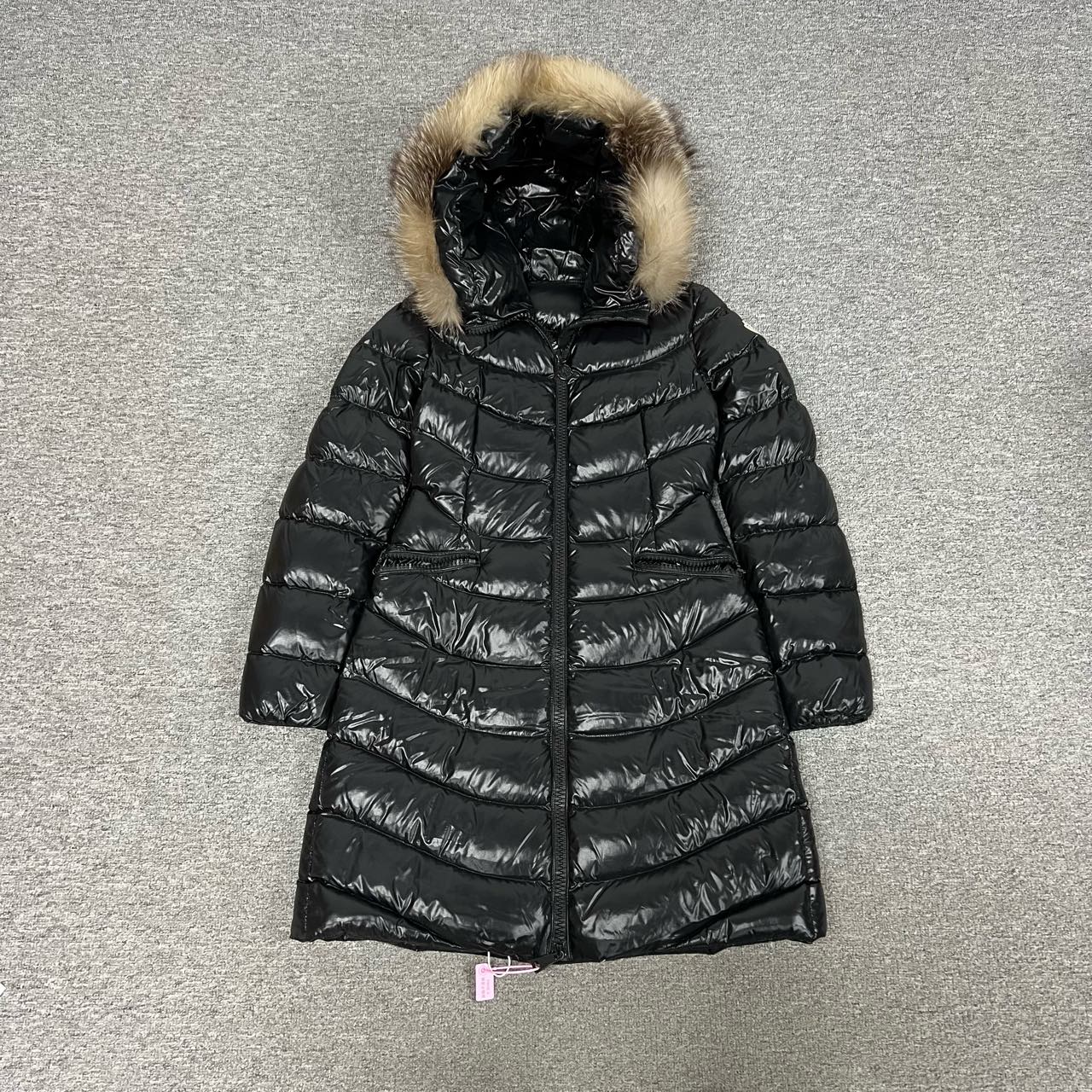 99新 MONCLER 蒙口 亮面长款羽绒服0码