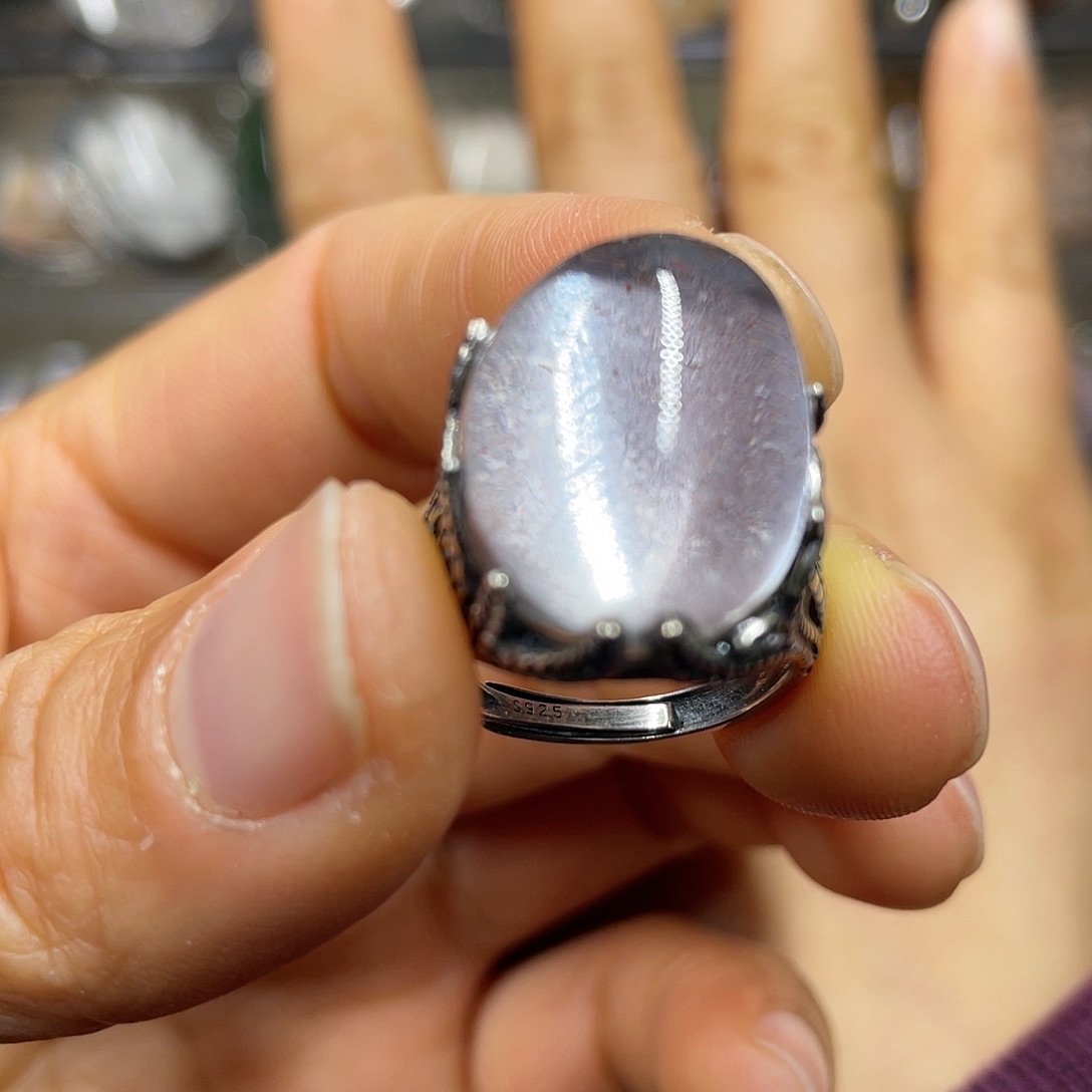 【闪购商品】水晶珠宝半成品银S925镶嵌戒指