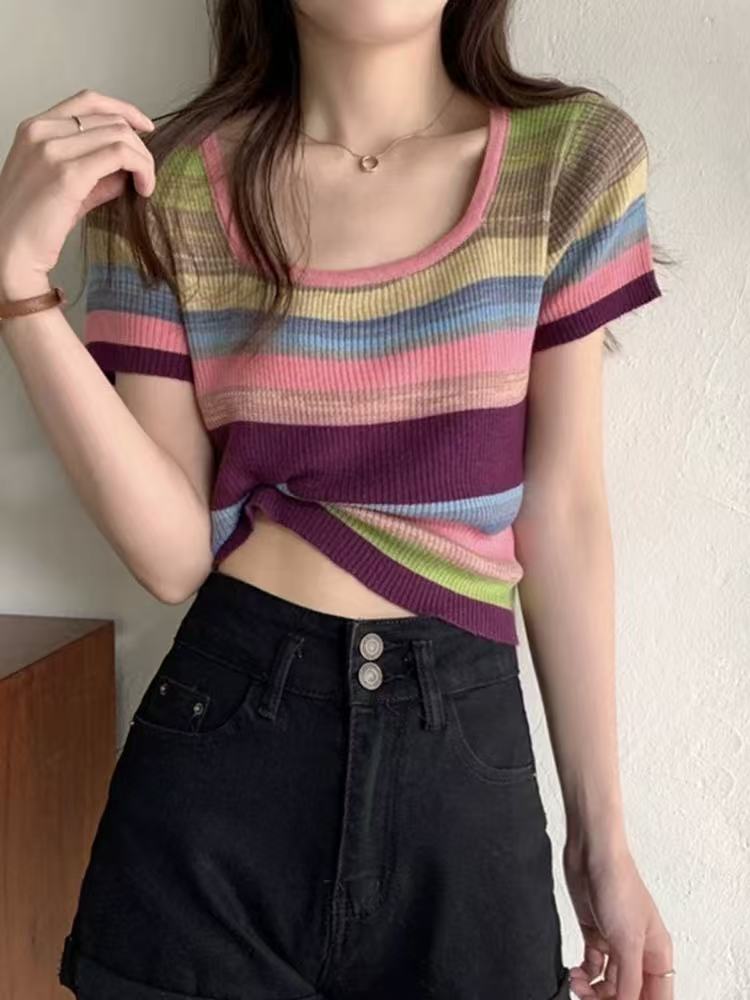 【121-160】纯欲辣妹性感短款上衣