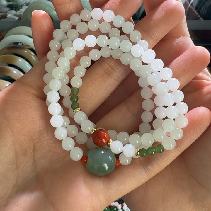 和田玉未镶嵌手链