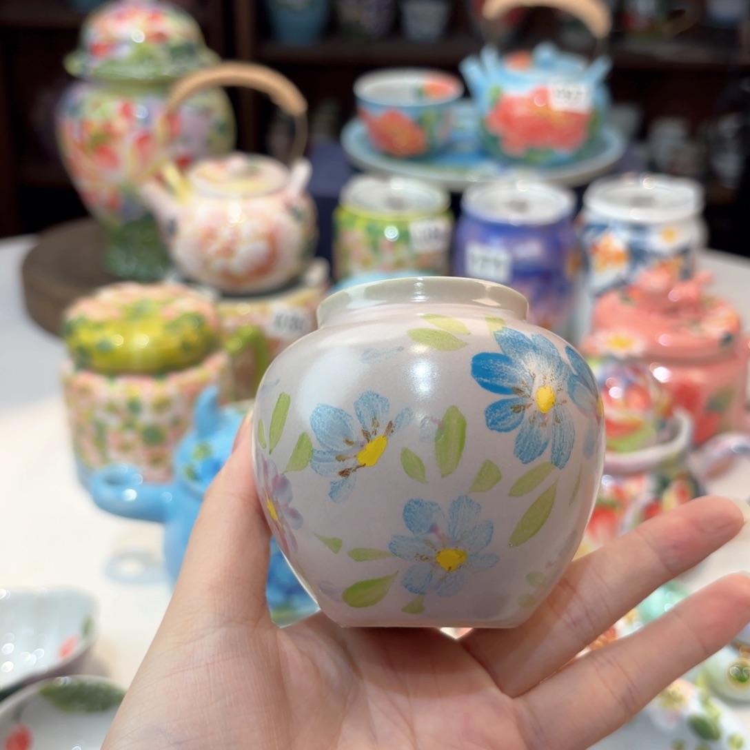 景德镇手绘高温釉下彩陶瓷茶具