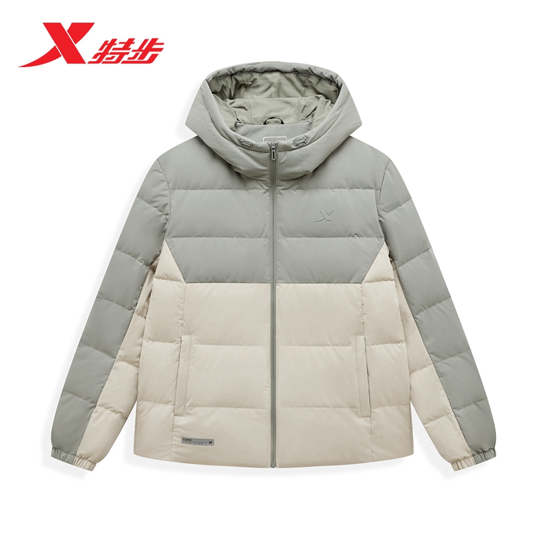 XTEP/特步火烬薪传男子保暖舒柔自然短款综训羽绒服976429190173