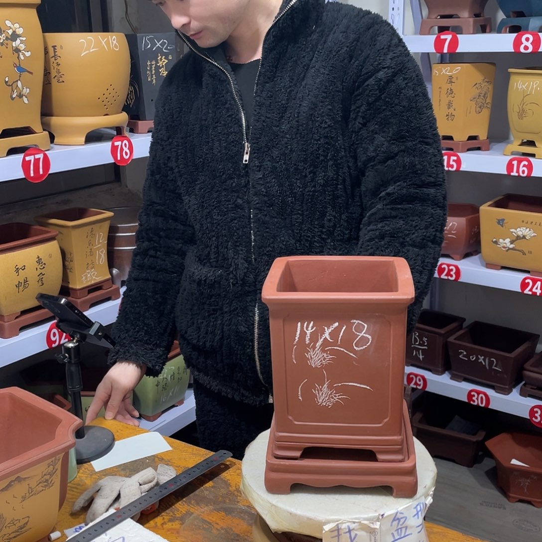 紫砂天心紫砂手工花盆