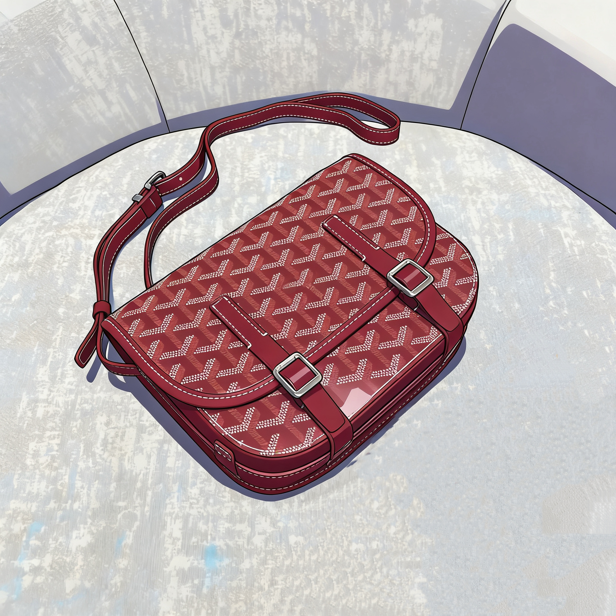 【斜挎双扣小邮差】丫子小邮差包男女同款单肩斜挎包 