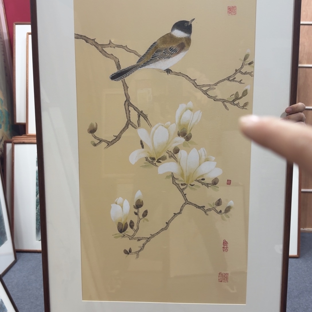 国画带框绘画120/60尺寸