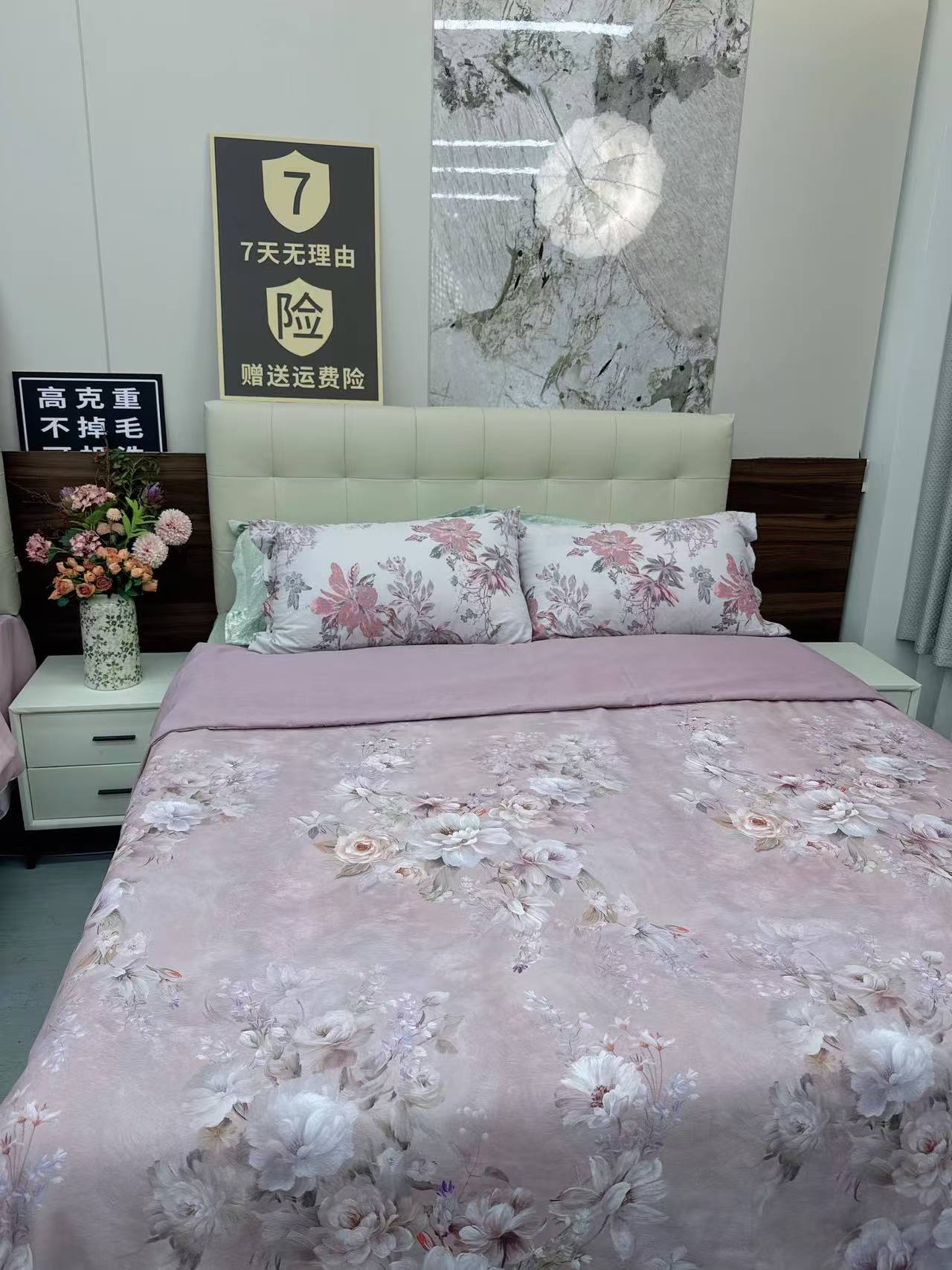 （花园梦境）喜赢-高端数码印花加厚加密单人双人斜纹棉被套