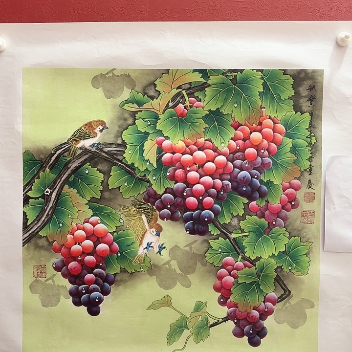 国画黄春香国画秋实尺寸65*65