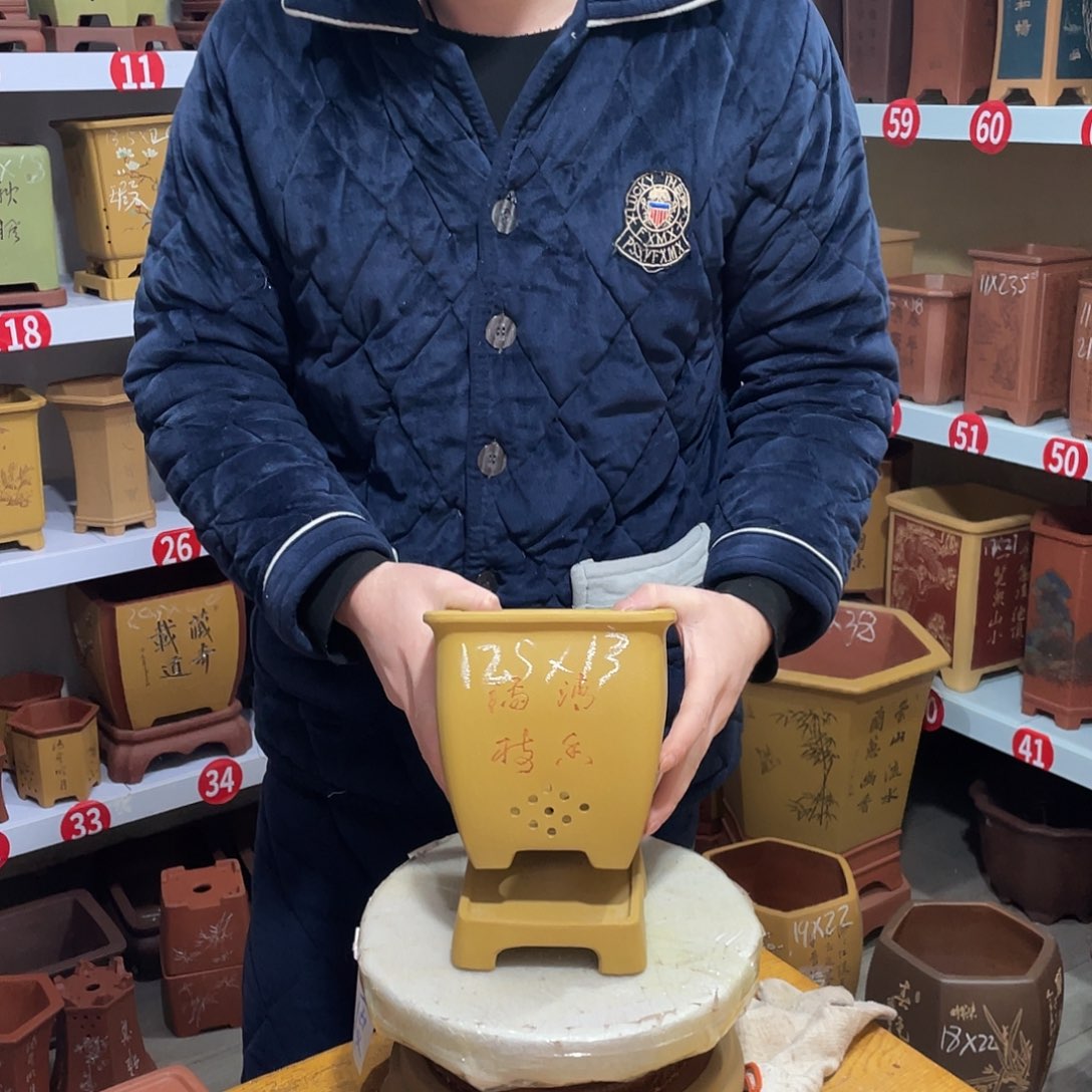 紫砂天心紫砂手工花盆