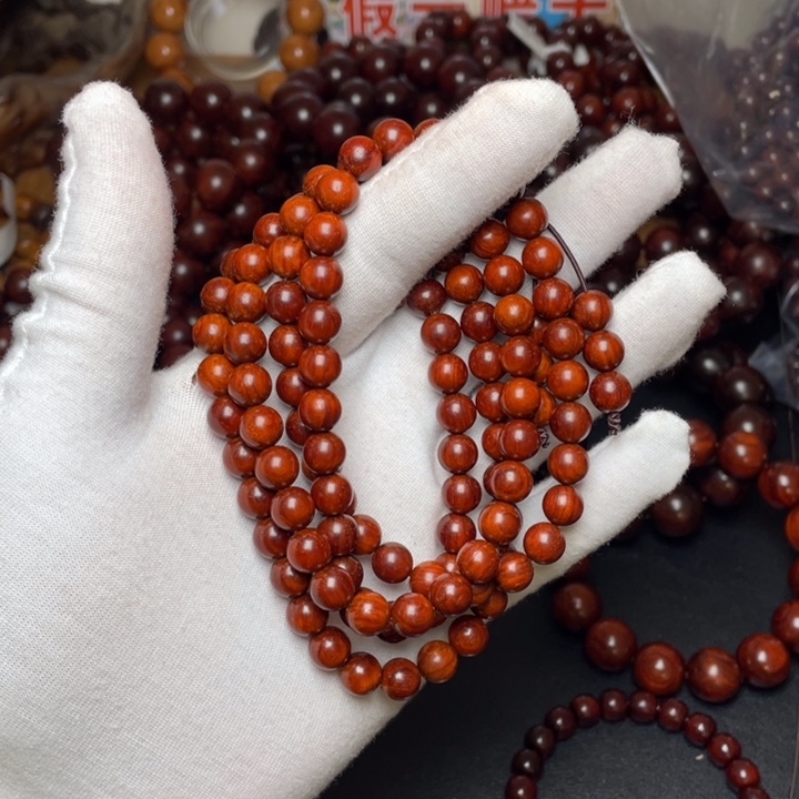 温***女小叶紫檀手串/手链印度小叶紫檀0.8/108颗