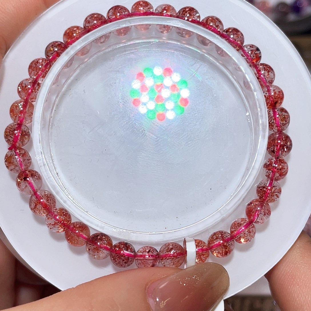 水晶手链18K金镶嵌手链6