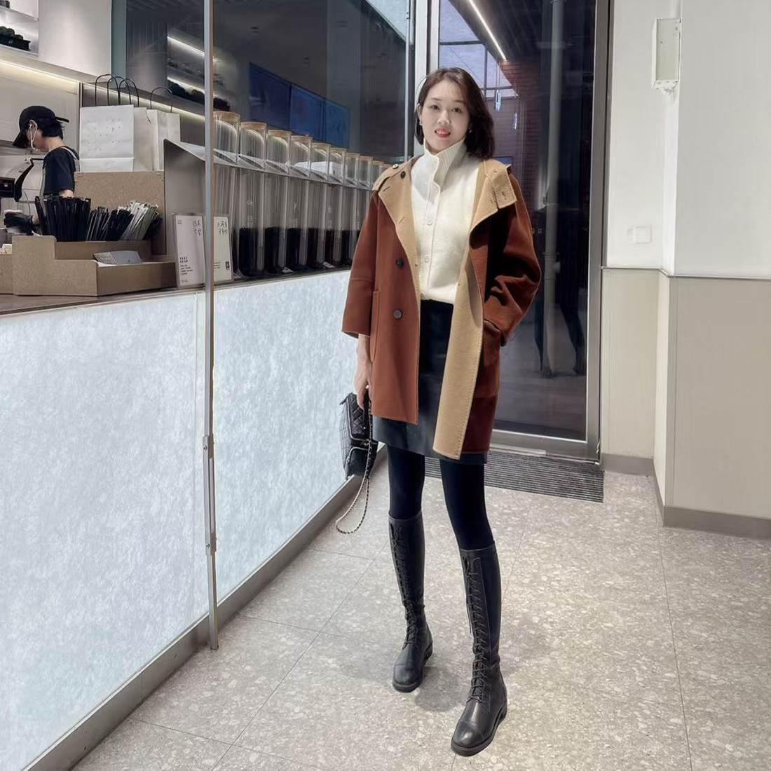 火桐hooton 旷野人生 绵羊皮半裙Q95333