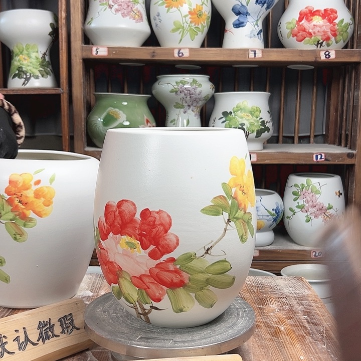 摆件但盆牡丹 新款陶瓷大