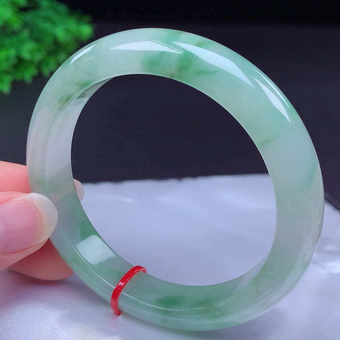 翡翠未镶嵌手镯56圈口431214