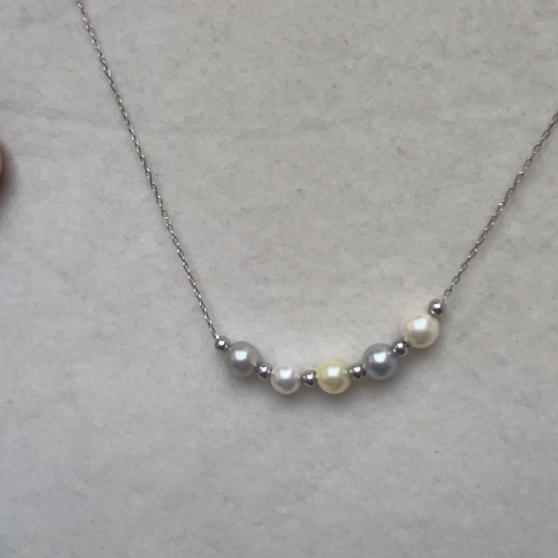 海水珍珠银S925镶嵌项链