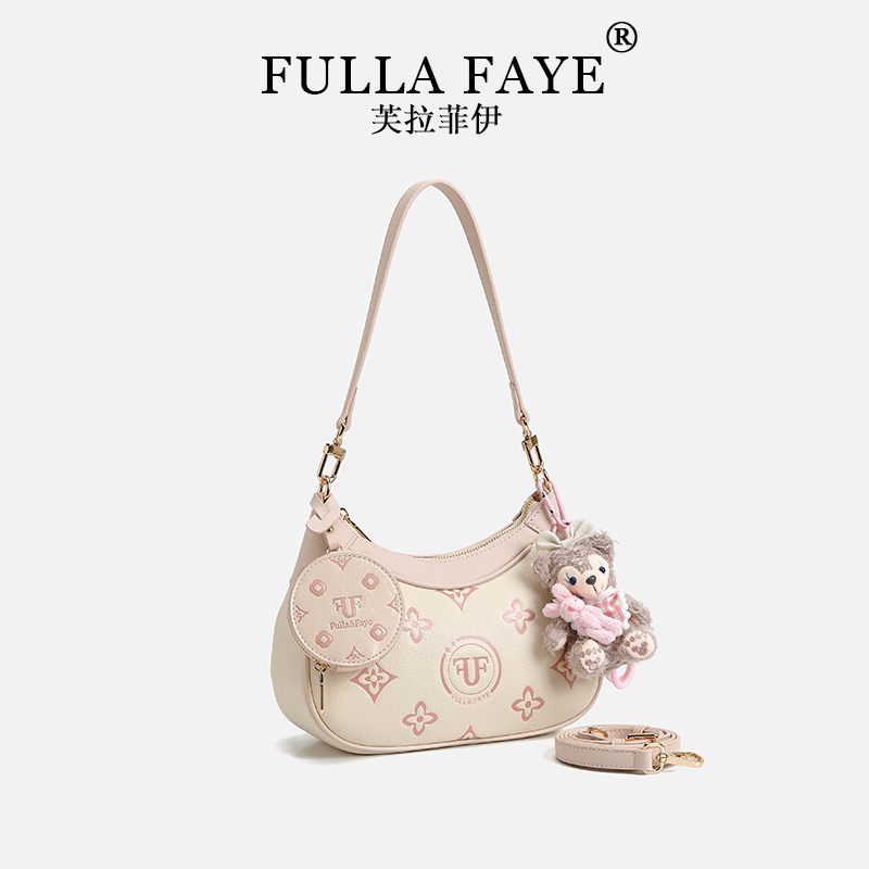【小艺粉丝专享】(带挂件)Fulla Faye/新款月牙腋下包斜挎包-0612