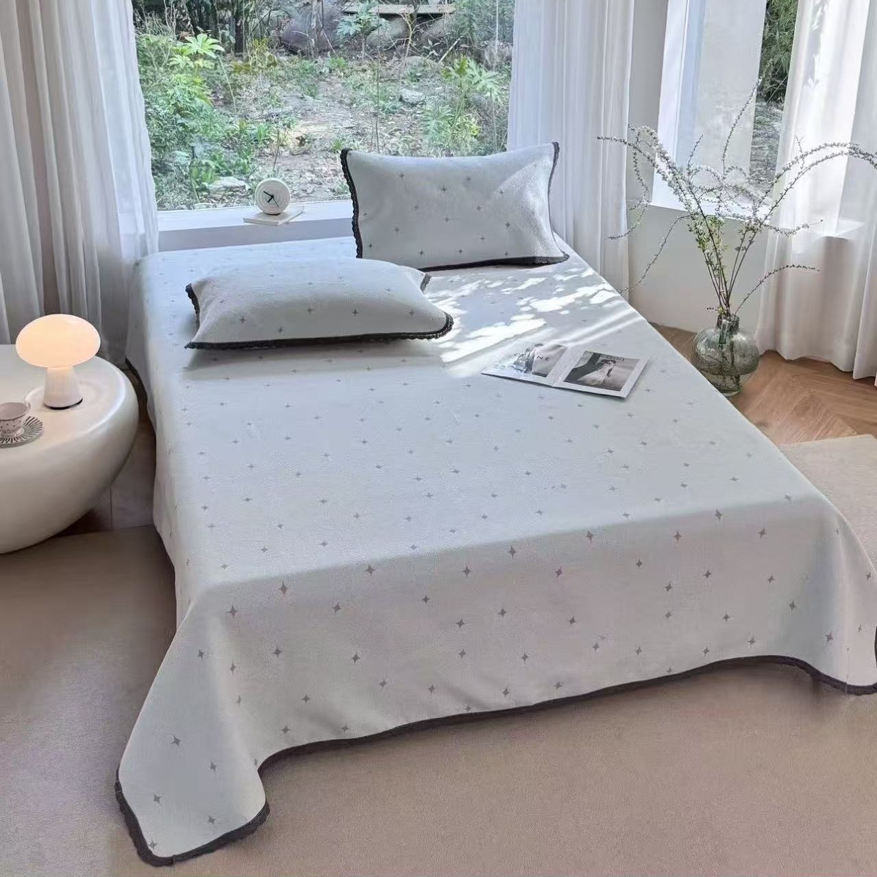 高端：A类纱布软凉席三件套220＊240