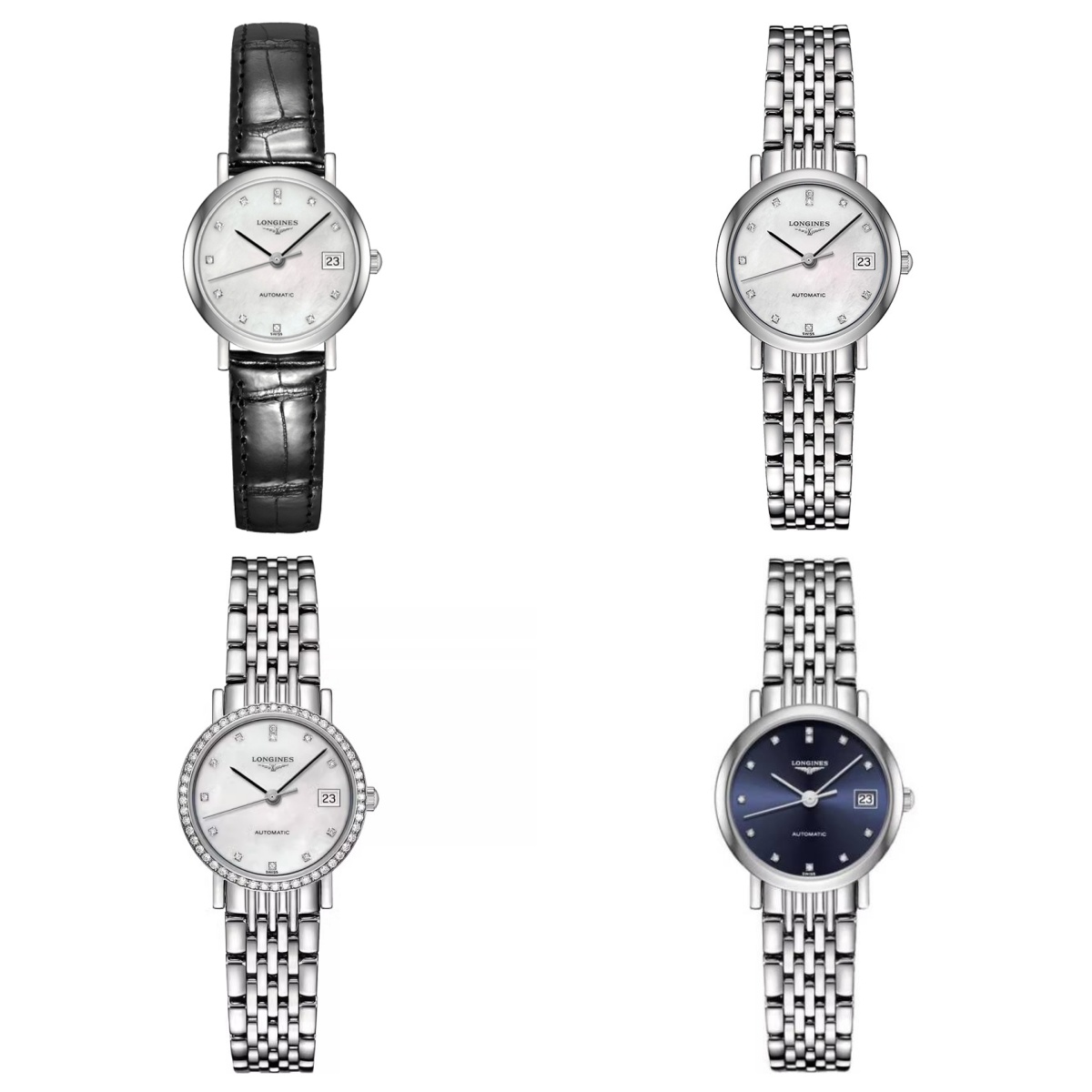 99新 Longines/浪琴 博雅309/机械/钻石刻度/表径25.5mm/女士腕表