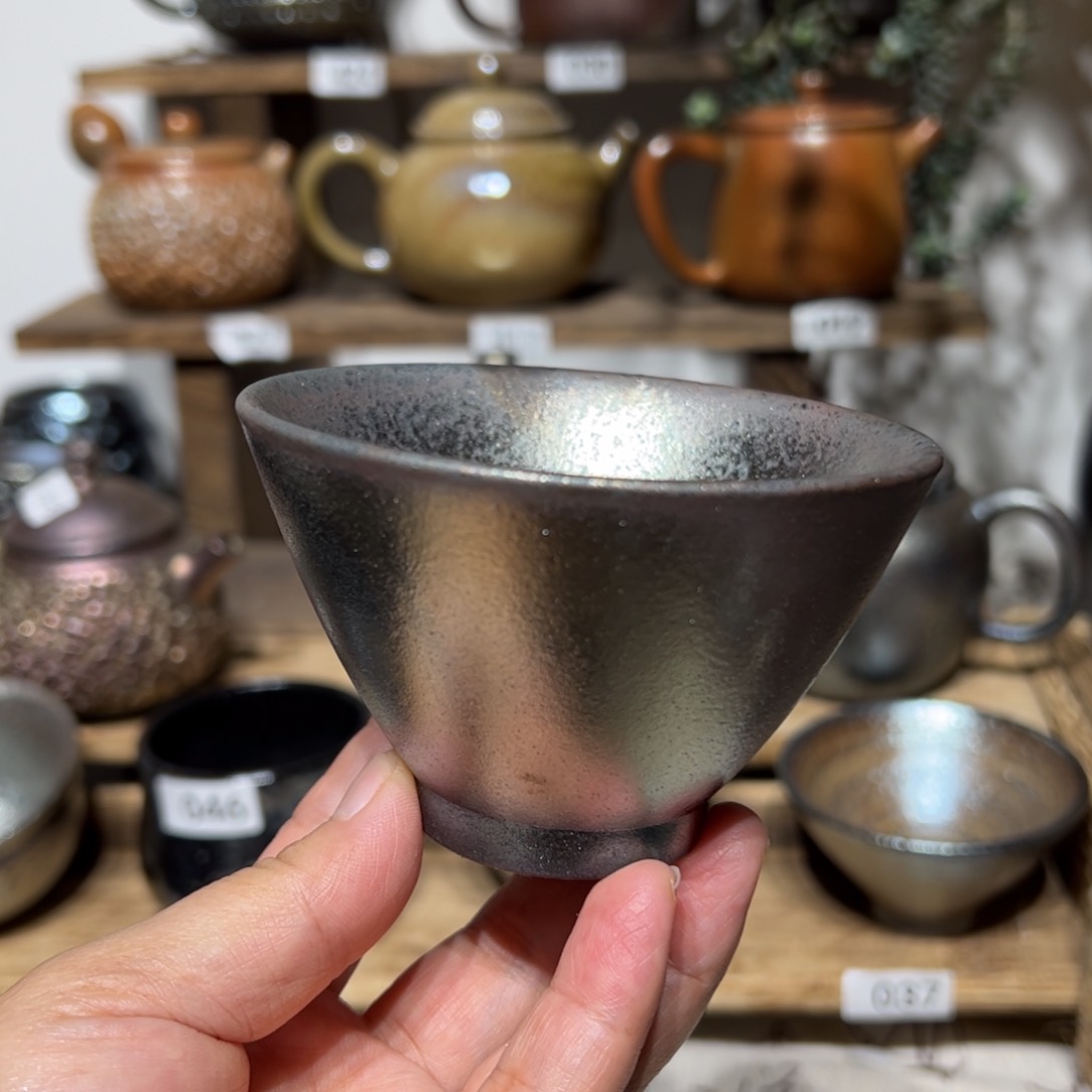 壶建水紫陶紫泥柴烧杯