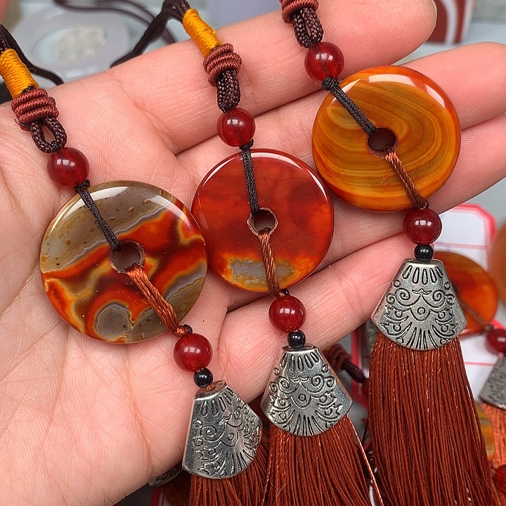 笑***生玛瑙/玉髓未镶嵌颈饰