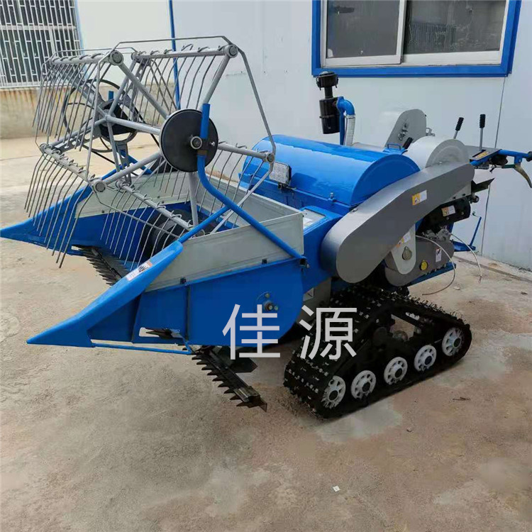 新款山区小型自走手扶式水稻割稻机梯水田履带微型联合收割