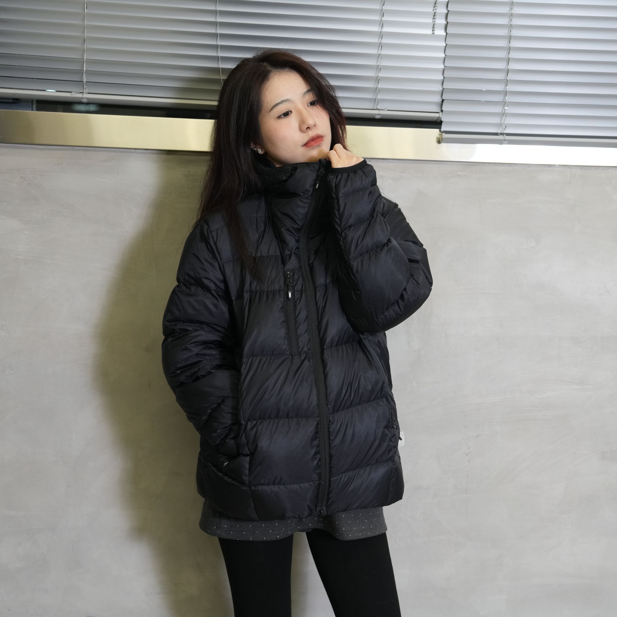 PINSKTBS 冬季男女同款90番鸭绒防寒保暖连帽排骨羽绒面包服休闲