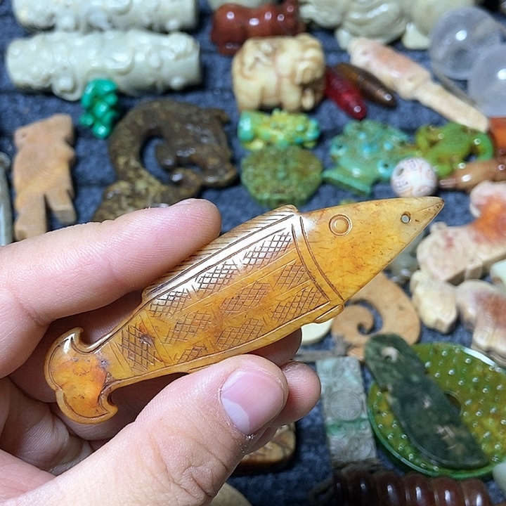 和田玉未镶嵌颈饰132