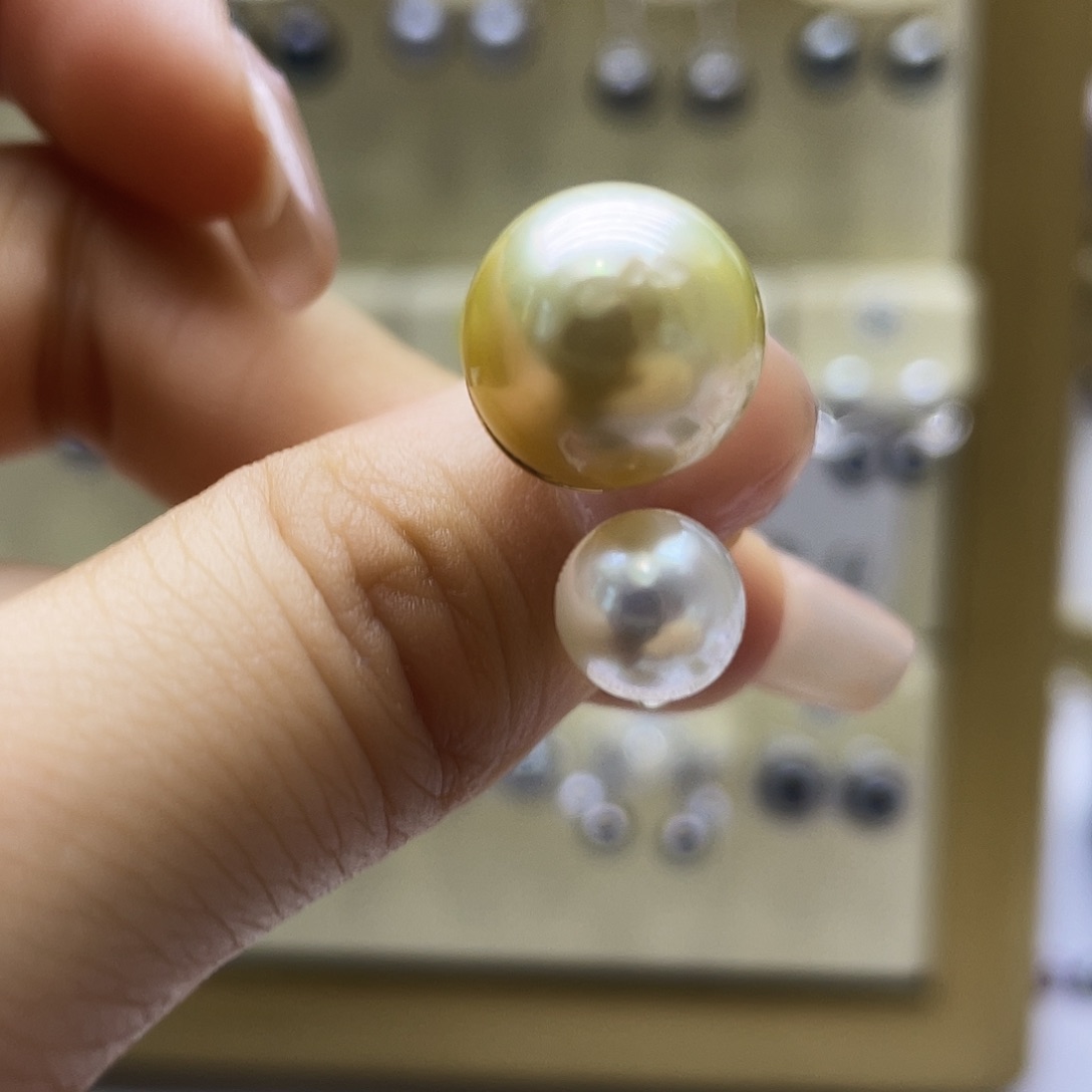 海水珍珠戒指银S925镶嵌