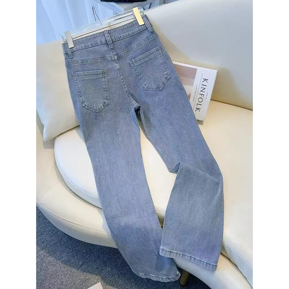 891-900春款牛仔阔腿百搭