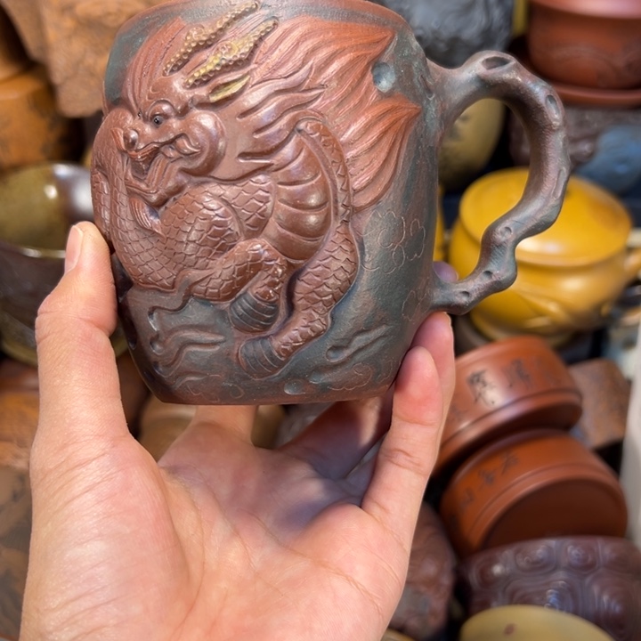 青***叔紫砂茶杯宜兴紫砂杯子