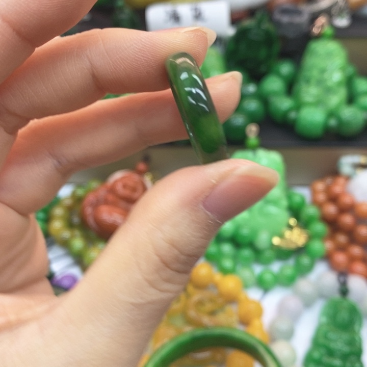 翡翠未镶嵌耳饰戒指12