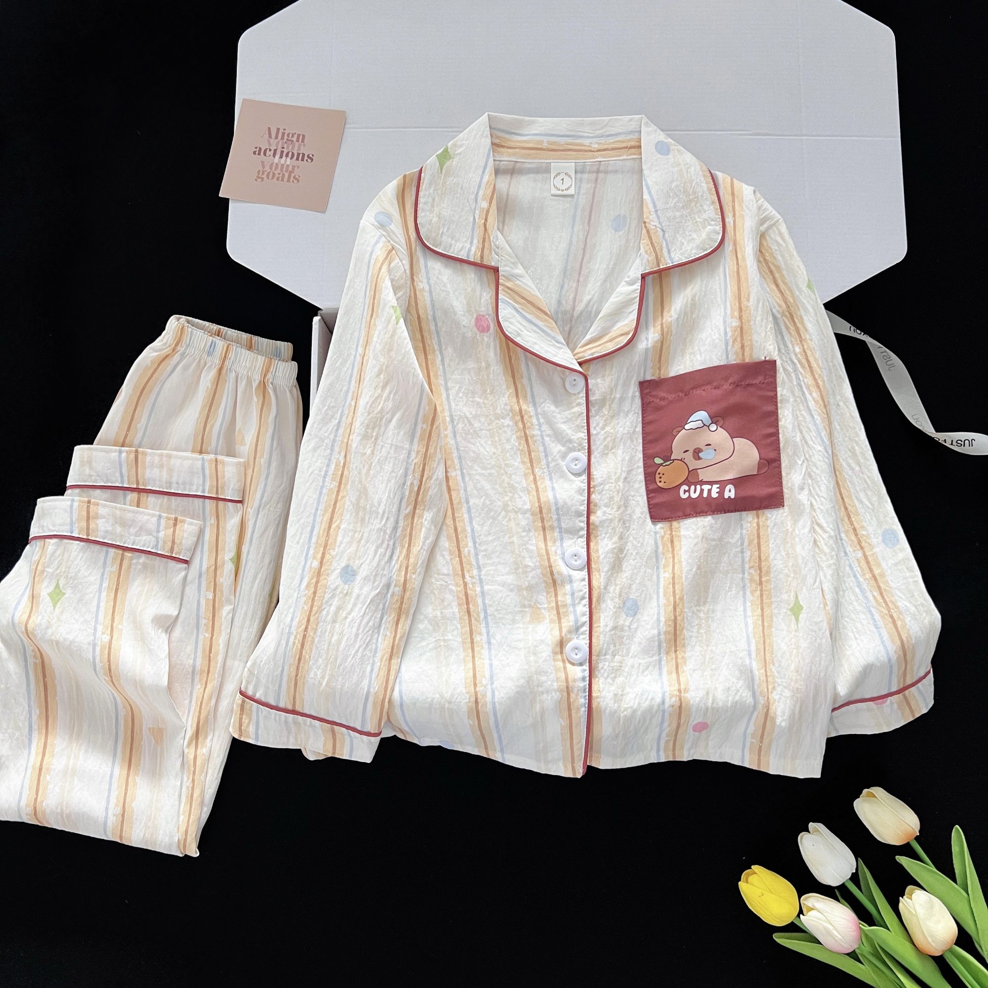 女童春秋长袖家居服云朵棉公主风可爱又透气2025新款家居服套装