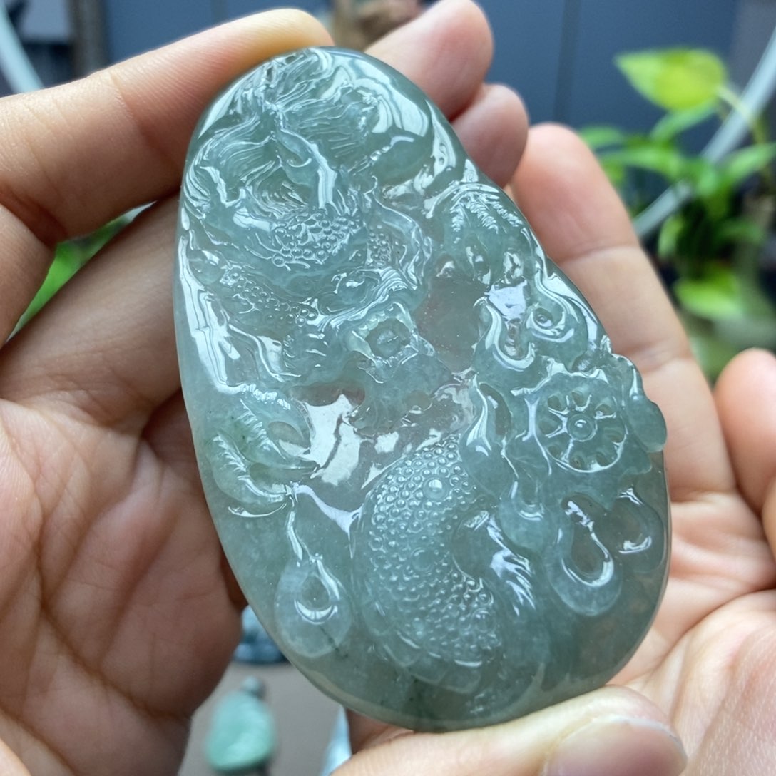 翡翠未镶嵌颈饰吊坠9