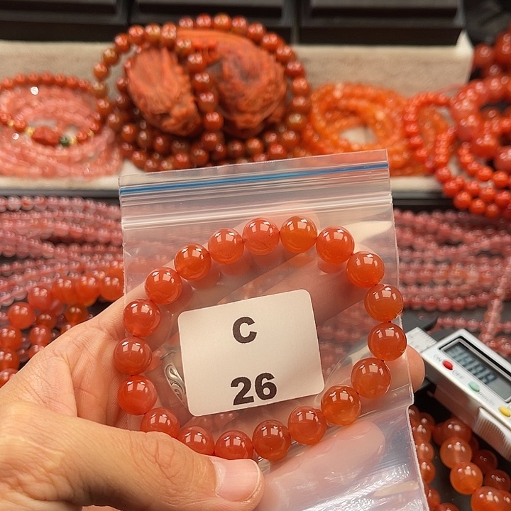 南红玛瑙未镶嵌多样性发货默认微瑕称重10mm