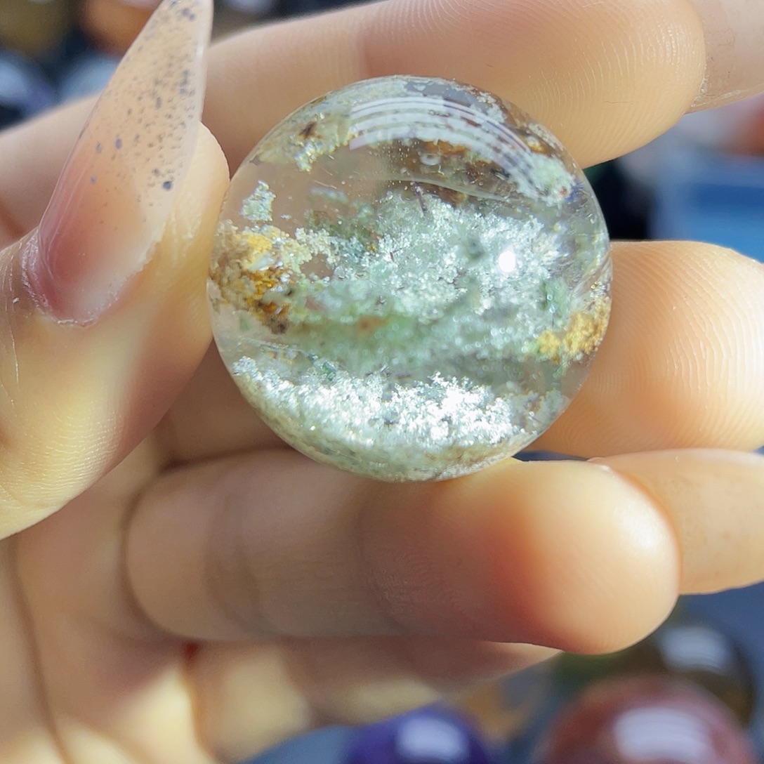 水晶珠宝半成品未镶嵌天然水晶27mm