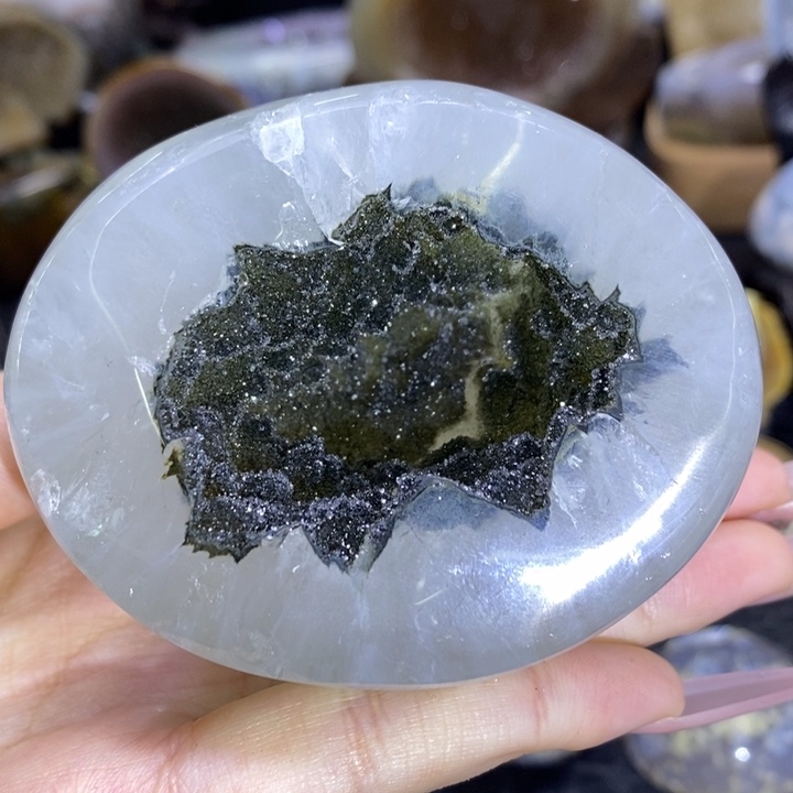 未镶嵌珠宝半成品紫晶青山绿水洞