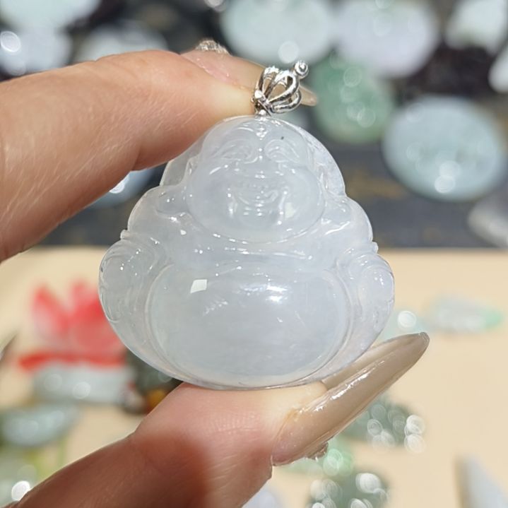 翡翠颈饰未镶嵌冰感佛公