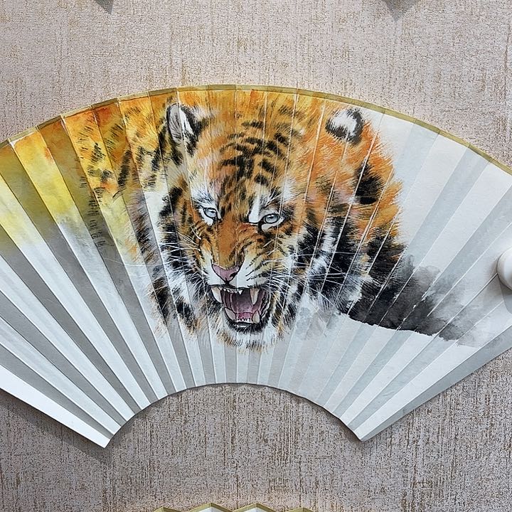 扇子95寸16方2.0排扣扇面折扇