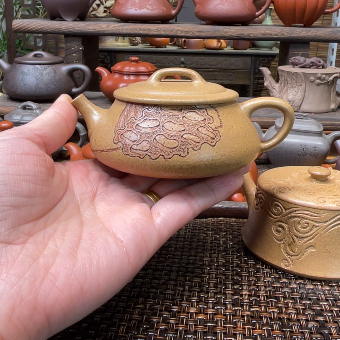 紫砂茶壶宜兴原矿紫砂手工制120