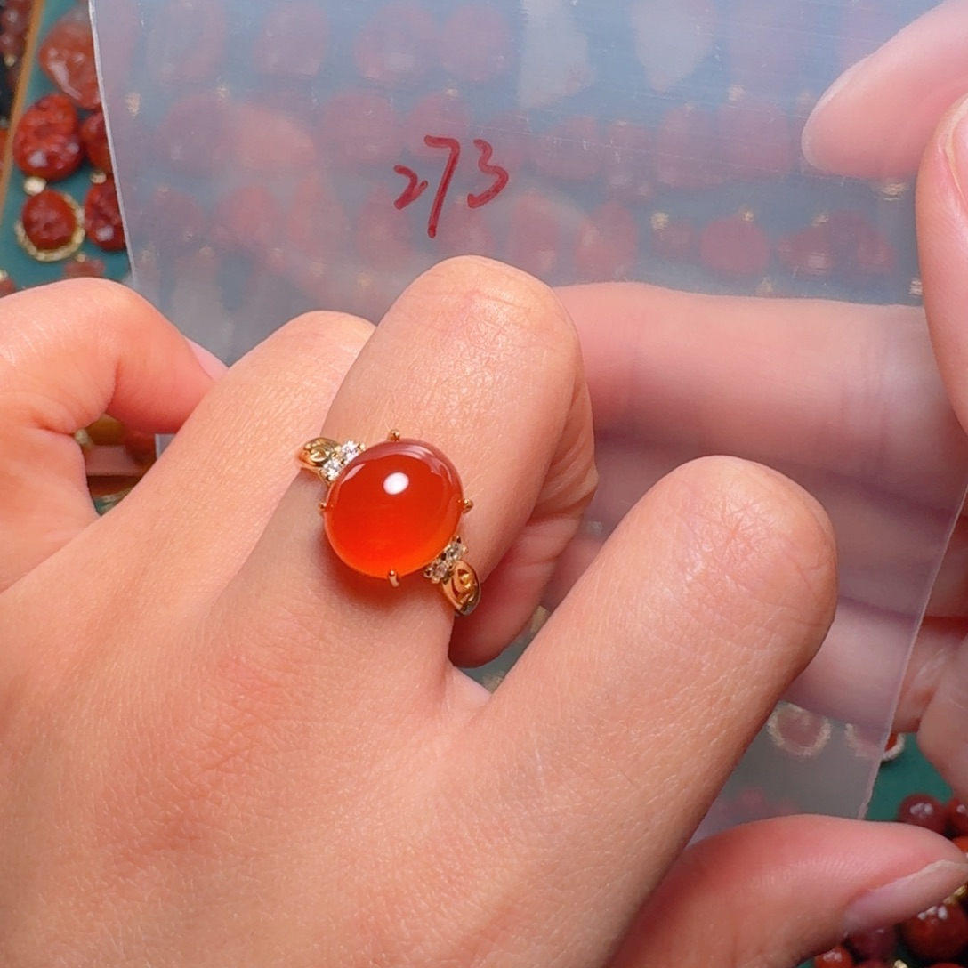 南红玛瑙南红银S925镶嵌