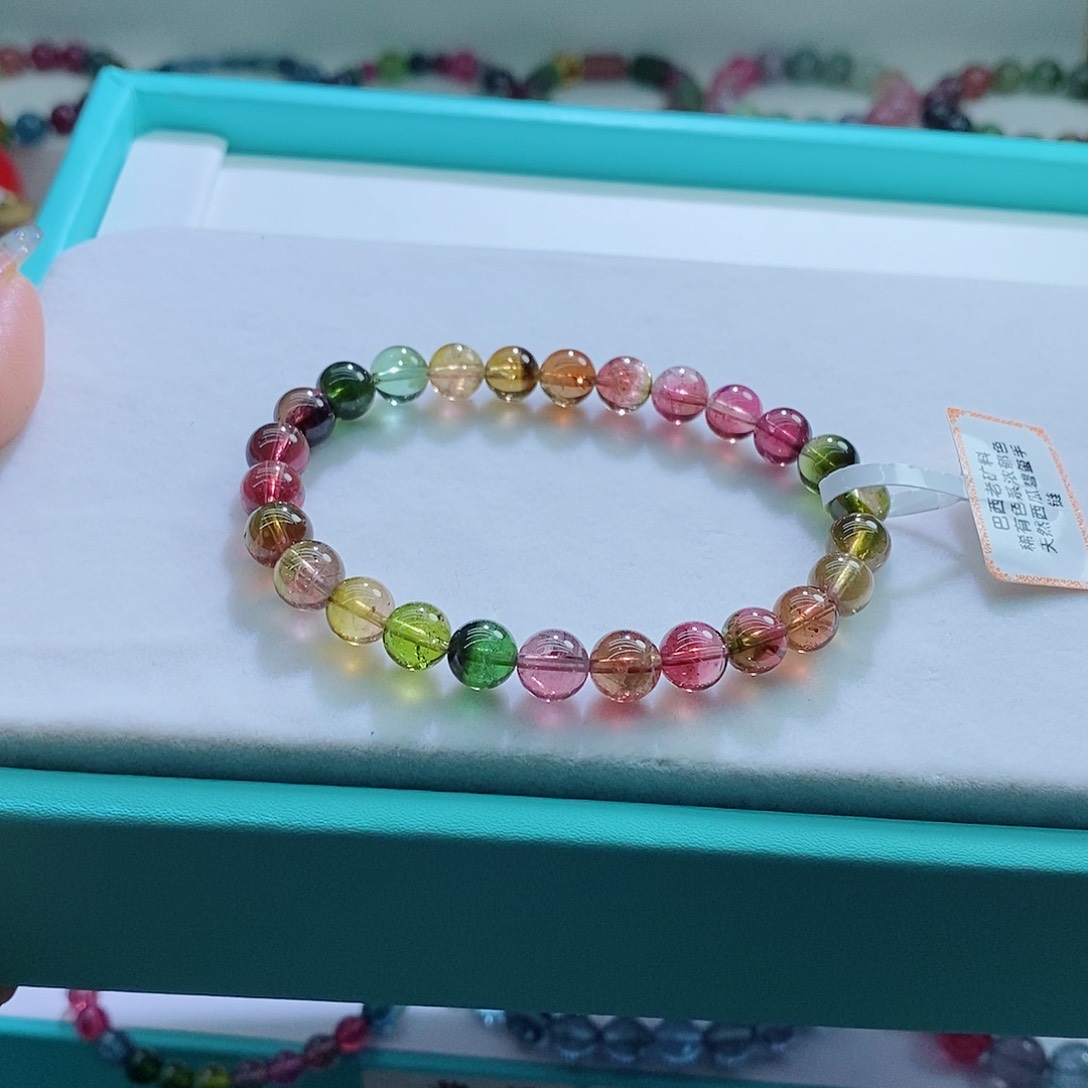 碧玺手链未镶嵌7mm左右