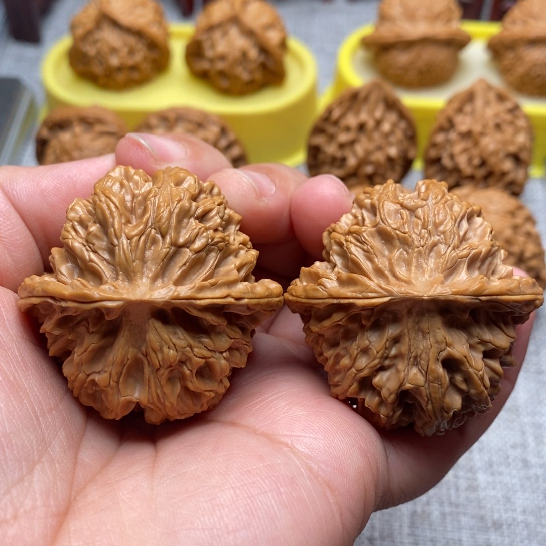 文玩核桃把件45全品苹果园精配