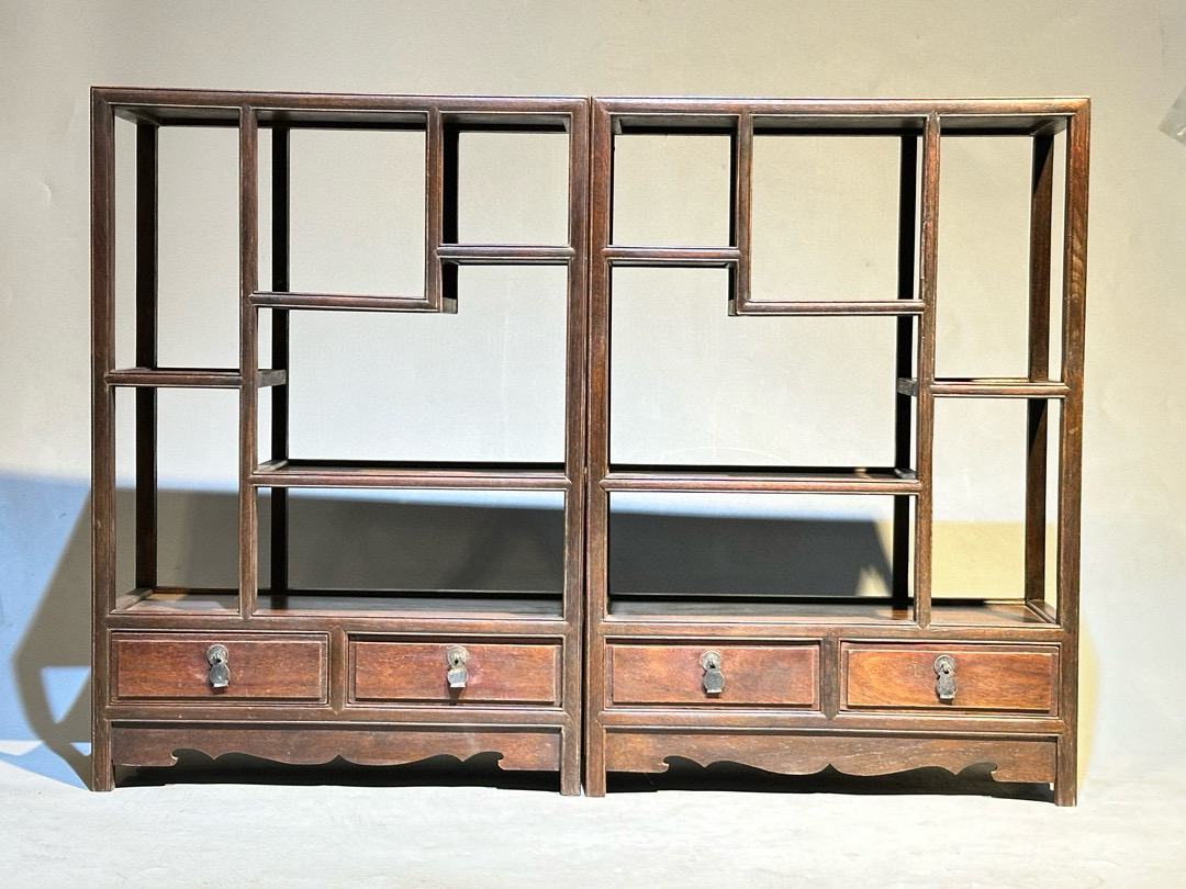 典藏 京城老赵木器【多宝阁】古典家具文房雅器 高20宽35厚16厘米。