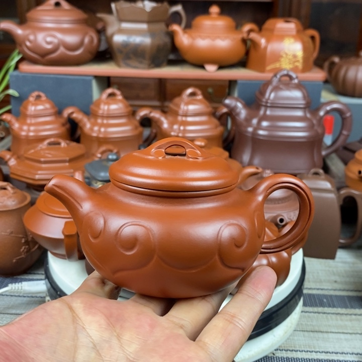 茶壶紫砂仿古如意120-220cc原矿朱泥特价