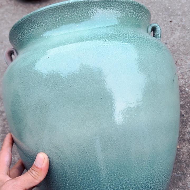 紫砂花盆高约30口约25