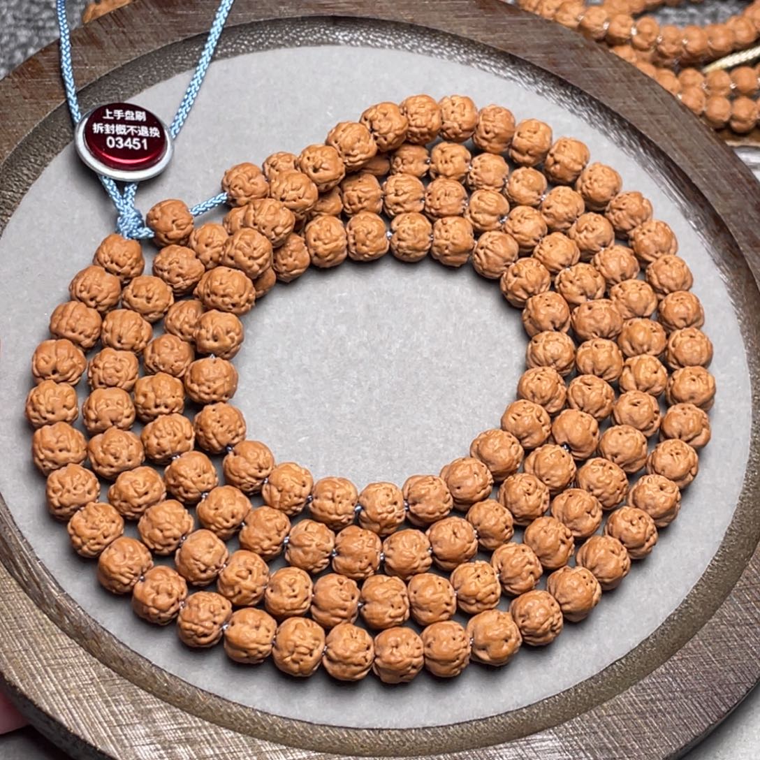 紫***艺金刚菩提手串云端梅朵定制款佛手尺寸7.5