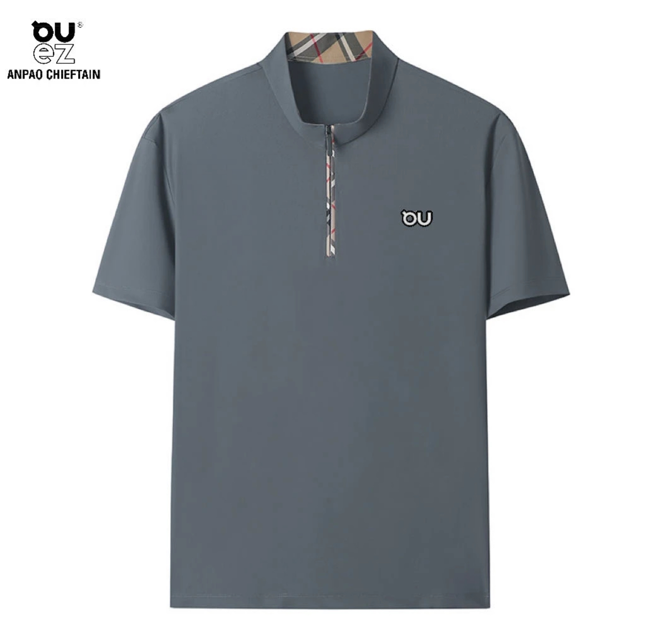 【昂跑首领】新型户外透气科技半高领短袖-009