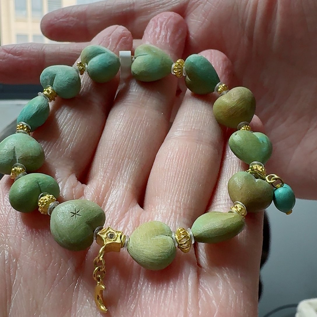 绿松石珠宝奇石18K金镶嵌