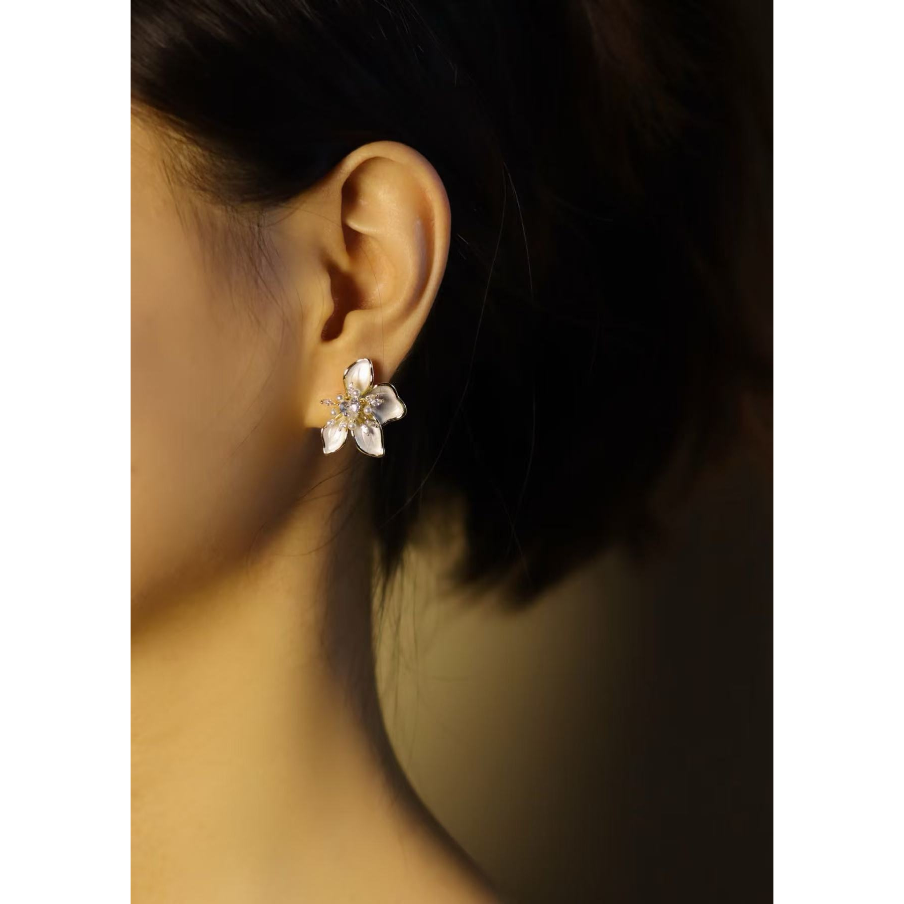 铜合金锆石耳饰 梵2465时尚饰品耳饰